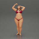 Fat girl in bikini taking shower - Only-Games