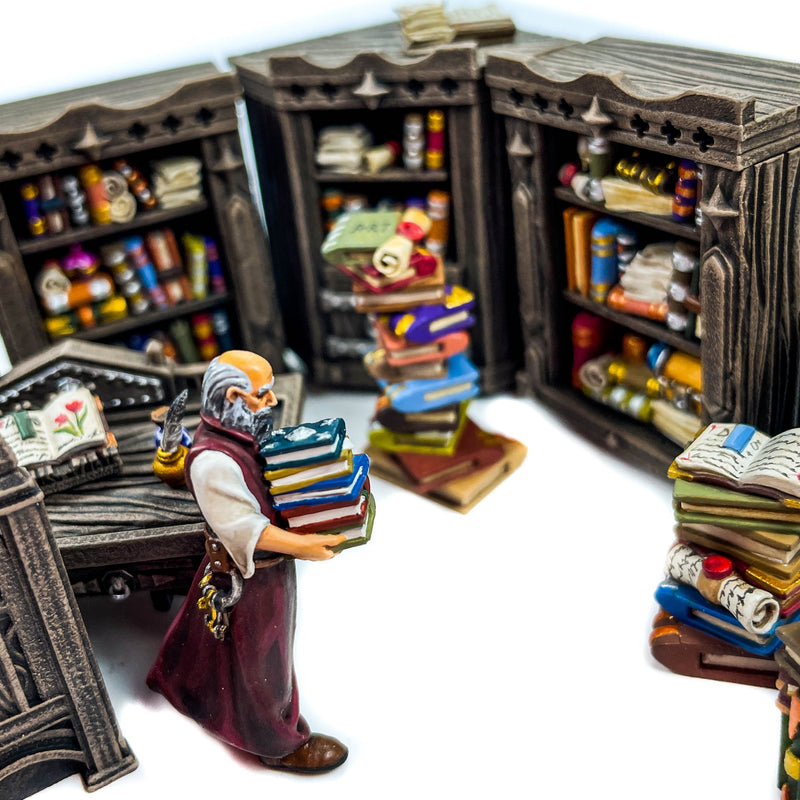 Librarian Reading Corner miniatures - Only-Games