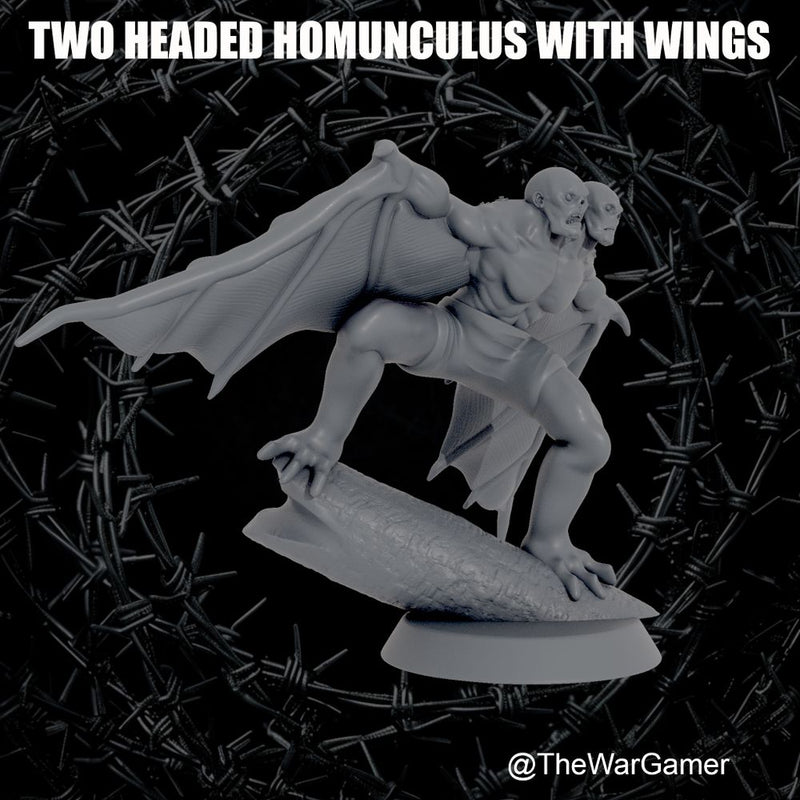 Two Headed Homunculus with Wings