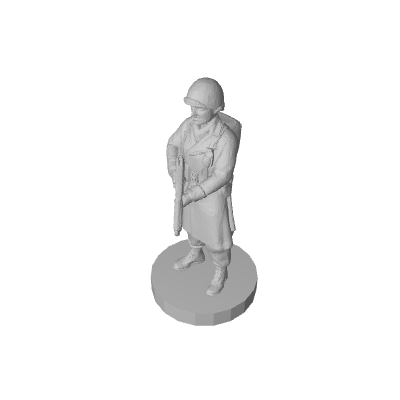 3D Printed US Soldier in Winter Coat Pose 2 (x10) - Only-Games