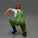 Young Woman Working In Service Station sitting and fixing a car - Only-Games