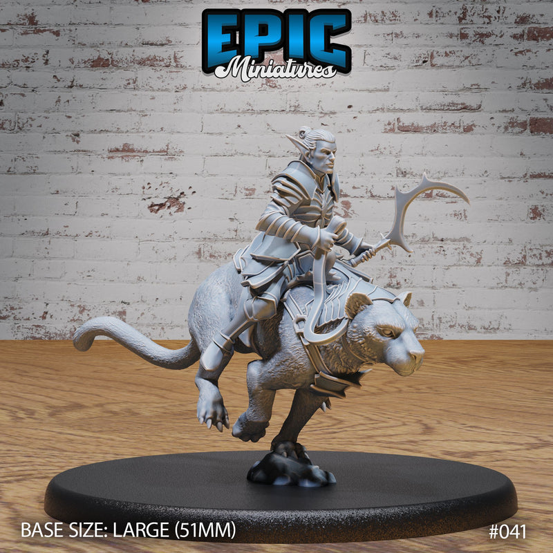 Dark Elf Panther Rider Running - Only-Games