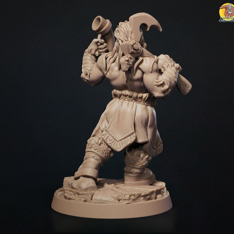 Scarskin Dwarf, Dag the Drinker, Male Dwarf Fighter-25mm