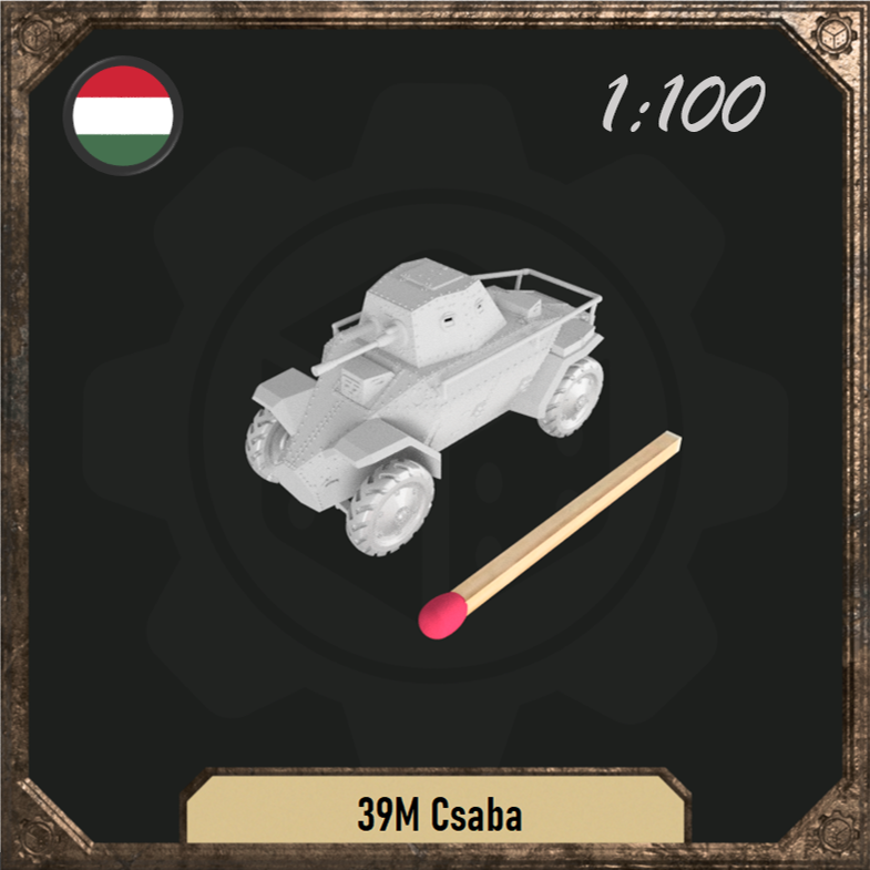 1/100 39M Csaba armoured car