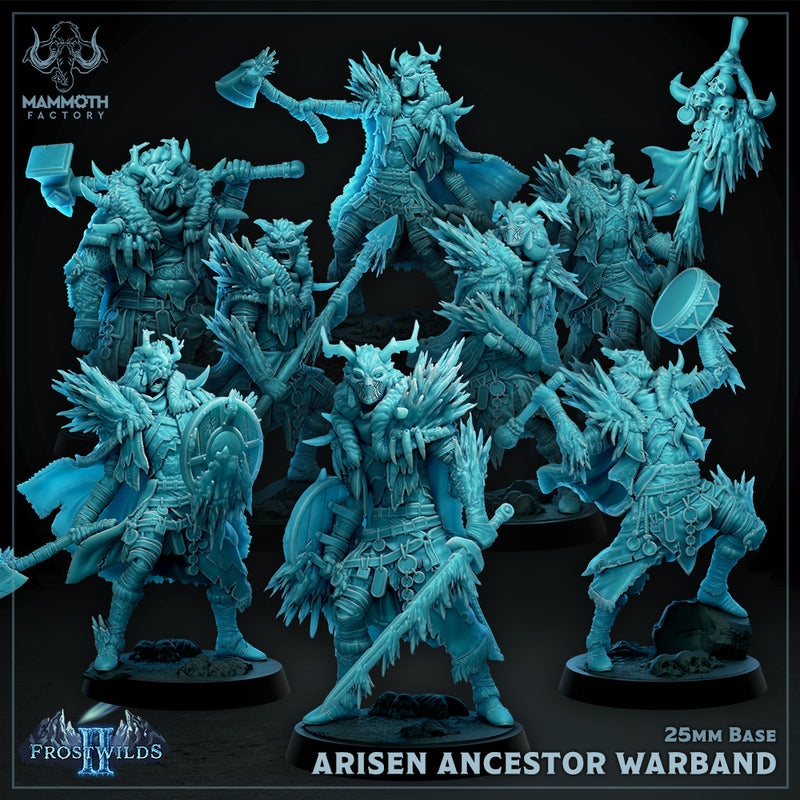 Frozen Arisen Ancestor Warband (8 X 25mm) - Only-Games