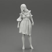Cute Woman Fashion Model In Gorgeous Dress Posing - Only-Games