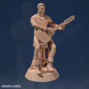 Male Bard Playing Guitar - Bard - Commoner - Man Sitting - Only-Games