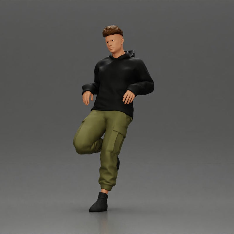 Man in Black Hoodie Casually Leaning Against a Stylish Car - Only-Games
