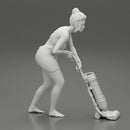 housewife makes home cleaning with a vacuum cleaner - Only-Games