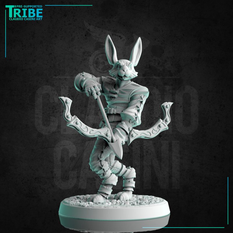 (0243) Male rabbit folk ranger rogue archer with bow - Only-Games