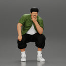 Fat Gangster sitting and thinking - Only-Games