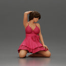 Graceful Pose in Pink Dress Radiating Elegance and Confidence - Only-Games