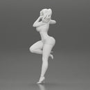 Sexy girl in bra and shorts Leaning Against car on the beach - Only-Games