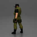 Military precision A man with tactical mastery, wearing a mask and holding a gun with one hand aimed at the enemy - Only-Games