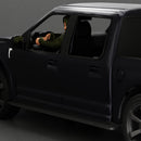 gangster in hoodie driving a car and holding gun - Only-Games