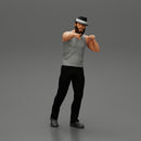 Travel man wearing a hat and a beard pointing the right way - Only-Games