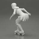 roller derby girl rolling fast with helmet - Only-Games