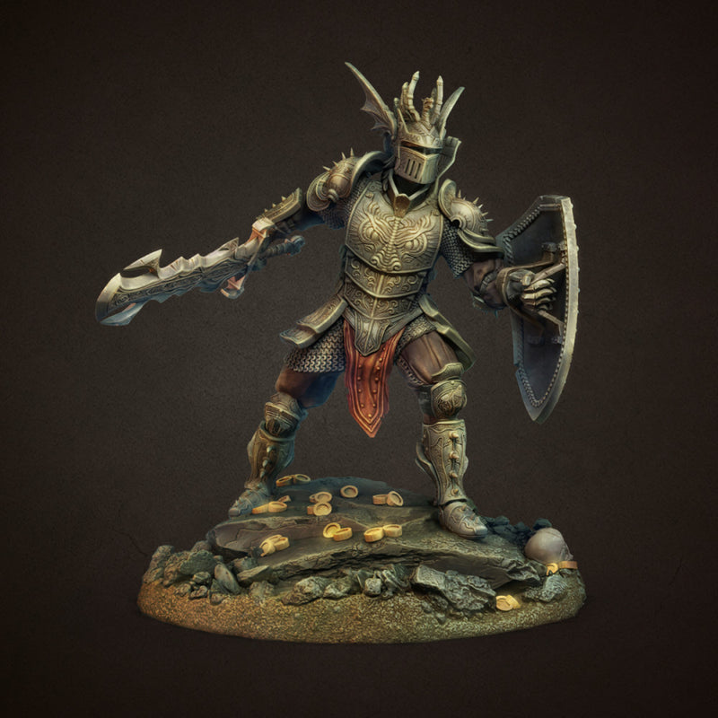 Ezra the Burning Light, Paladin of the Flame - 75mm - Dynamic pose