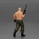 mafia gangster in gloves pants holding a submachine gun - Only-Games