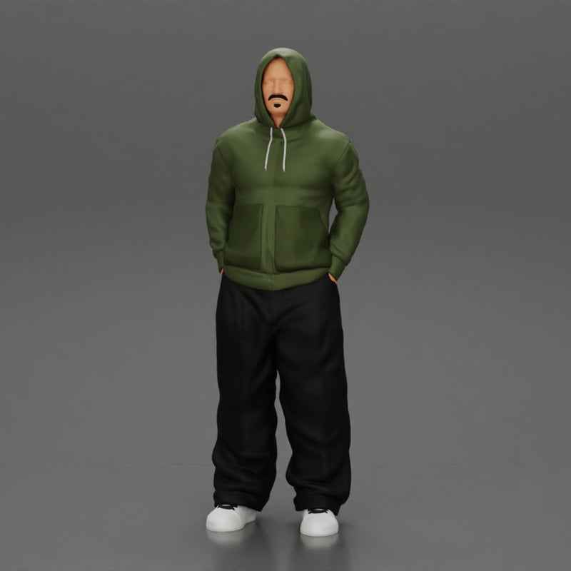 2 Gangster homie in hoodie standing with hands in pockets - Only-Games