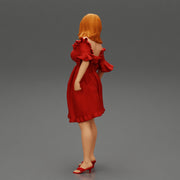 Cute Woman Fashion Model In Gorgeous Dress Posing - Only-Games
