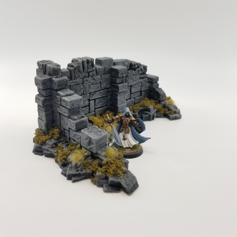 Basic Corner Wall A: Ancient Ruins Terrain Set - Only-Games