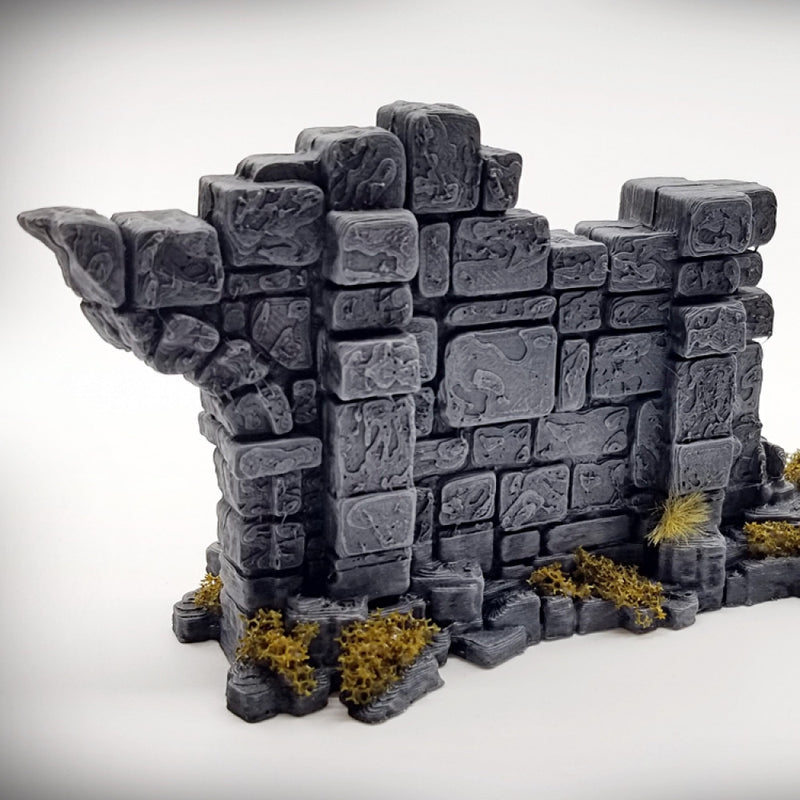 Half Arch Door Wall: Ancient Ruins Terrain Set - Only-Games