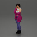 pretty girl with short hair posing in a sweater - Only-Games