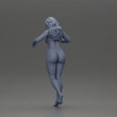 Naked girl looking out over the edge of the stairs - Only-Games