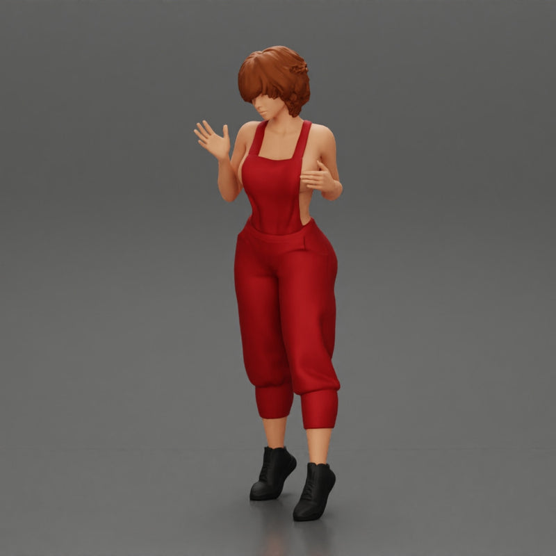 Mechanic girl in overalls repairs and maintains car - Only-Games