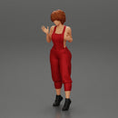 Mechanic girl in overalls repairs and maintains car - Only-Games