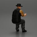 gangster man sitting and playing poker holding cigar - Only-Games