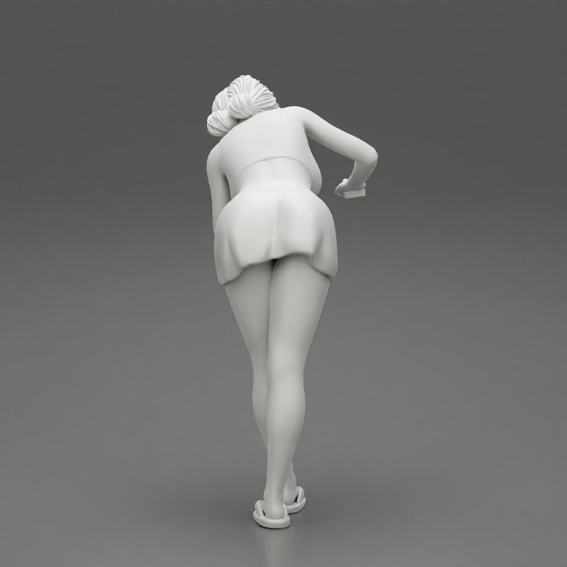 sexy girl cleaning in sponge and cleaning bottle - Only-Games
