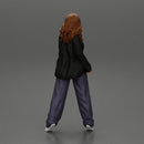 gangster homies lowrider girl posing in long open shirt with long hair - Only-Games