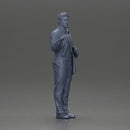 business man standing Holding a Suit - Only-Games