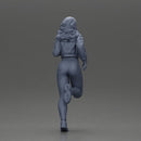 Girl with long hair running away in a jacket - Only-Games