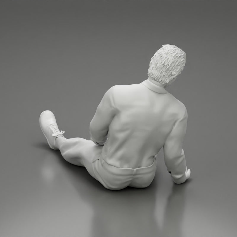 Accident of a male worker sitting on the floor with an injured - Only-Games