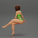 Sexy Girl In a onepiece Bikini Sitting On A Car - Only-Games