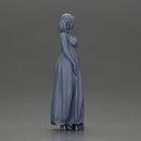 fashionable girl standing and posing in a robe and heels - Only-Games