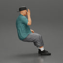 Gangster homie in cap backwards Sitting On the car And Smoking Cigar - Only-Games