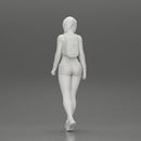 sexy girl walking in shorts and mini short and backpack - Only-Games