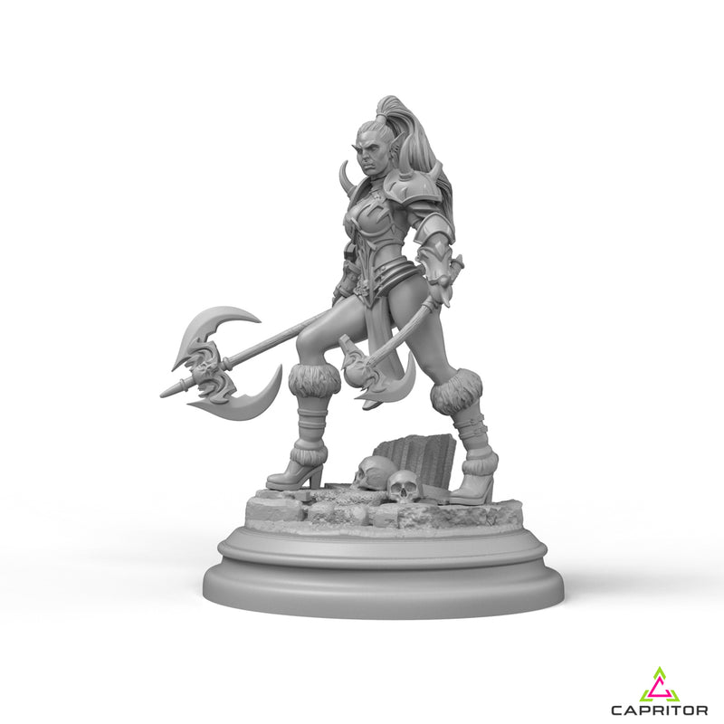 'Lucrezia' Female Warrior with Two Head Options - 75mm (1:24) Scale - Only-Games