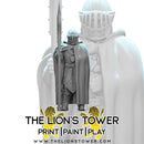 Cloaked Elite Guards - Set of 10 with halberds (32mm scale) - Only-Games