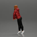 beautiful Asian girl in  jacket leaning with her hands on the car - Only-Games