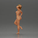 Naked girl with short hair leaning on a car - Only-Games