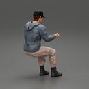 Man sitting on driver seat in car in cap - Only-Games