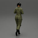 woman fighter pilot walking in helmet - Only-Games