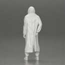 bearded man stands confidently adorned in a stylish hoodie and a flowing long coat - Only-Games