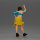 Fashionable Girl Wearing a Bra and shorts with Shirt Tied Around Her Hips - Only-Games
