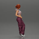 Chola girl Leaning On A Wall While Holding Her Legs Crossed - Only-Games